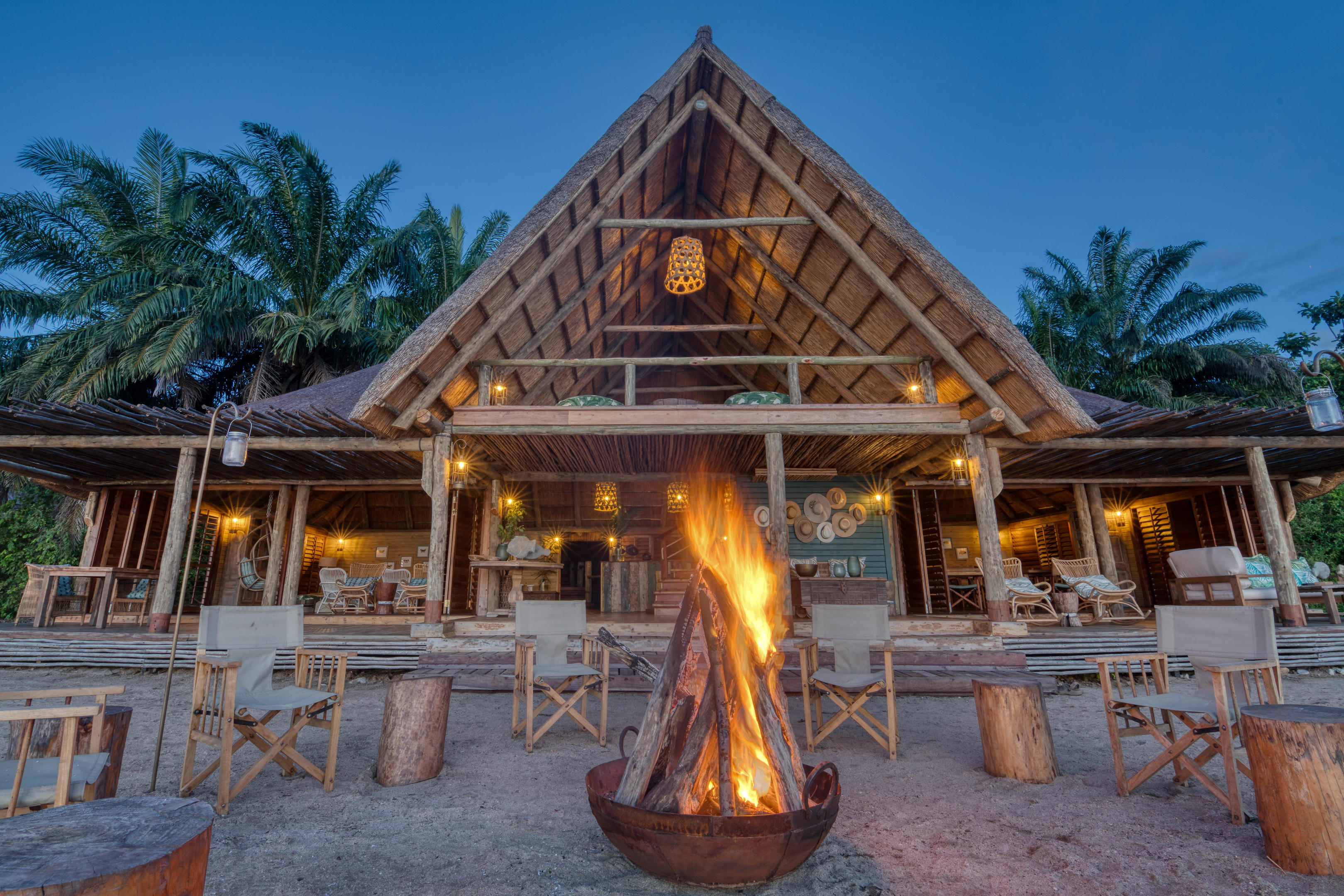 Mahale Mountains camp beside Lake Tanganyika